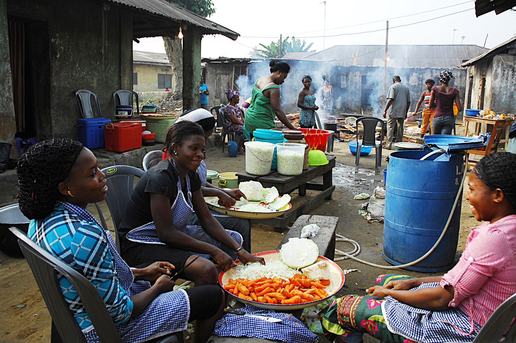 Nigeria Party food preparation for Wedding photography, by Emma Ologeh of C&G Photographers