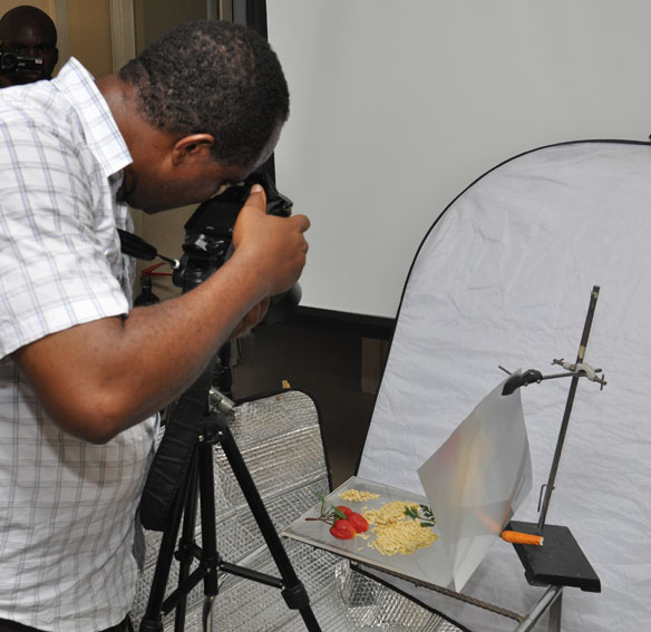 Emma Ologeh on a product advertising photography project 