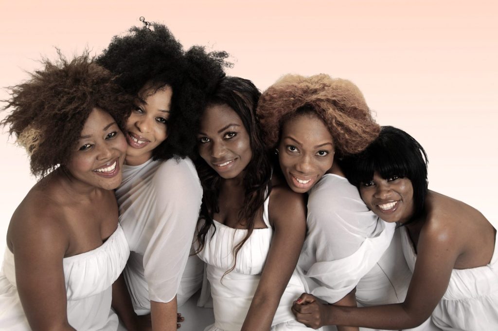 Group of women smiling beauty portrait natural hair photography Lagos Nigeria