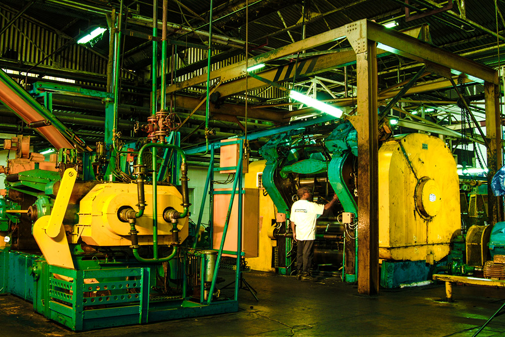 Industrial engineering advertising photography of factory machinery in Lagos Nigeria