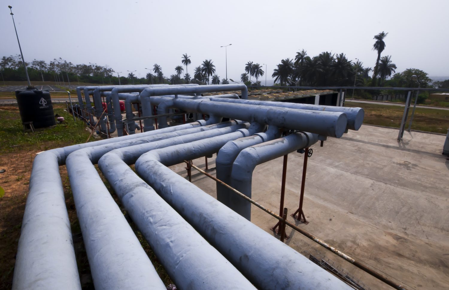 Industrial pipeline infrastructure system photographed in Nigeria for engineering and commercial photography
