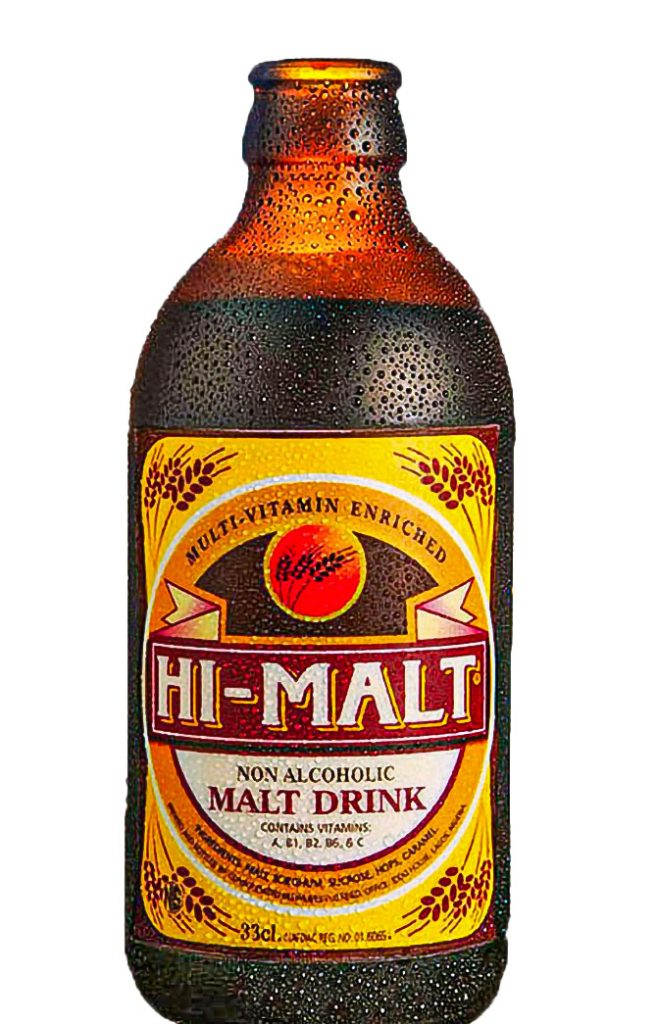 Hi Malt malt drink bottle with water droplets product photography on clean background Lagos Nigeria