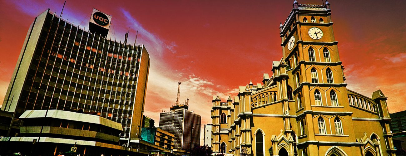 Cityscape of Lagos island marina