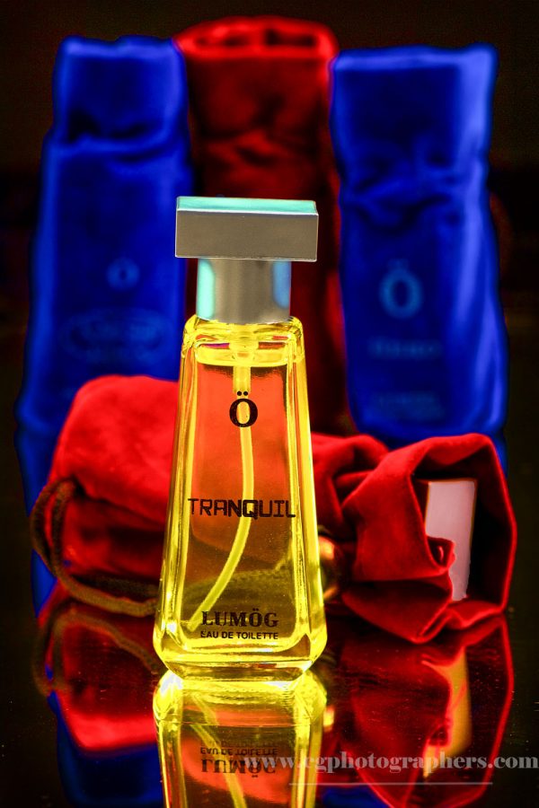 Beauty product advertising photography of a perfume fragrance in Lagos Nigeria
